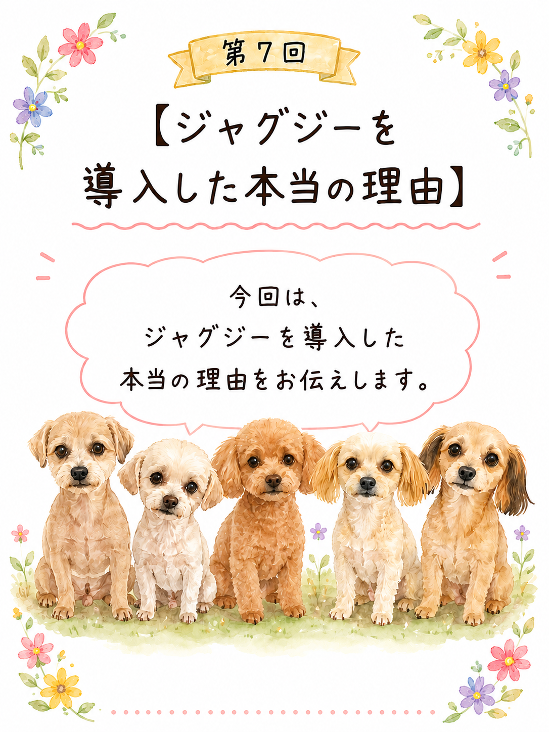 【第７回】ジャグジーを導入した本当の理由